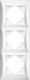 Lineme Switch Frame 3 Positions Vertical Installation in White Color 50-00127-1