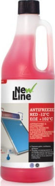 New Line Antifreeze Red -12°C + 102°C Αντιψυκτικό Υγρό Ηλιακού Θερμοσίφωνα 1lt