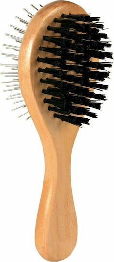 Trixie Brush for Misc Hair Lengths Double Sided for Coat Grooming Brown