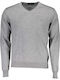 Harmont & Blaine Herren Langarm-Pullover mit V-Ausschnitt Gray HRE002030478-903