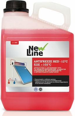 New Line Antifreeze Red -12°C + 102°C Αντιψυκτικό Υγρό Ηλιακού Θερμοσίφωνα 3L