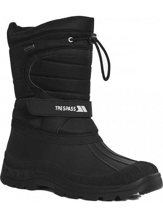 Dodo Apre Kinder-Schneestiefel mit Schnürsenkeln Schwarze
