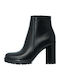 Sante Leather Women's Ankle Boots with High Heel Black