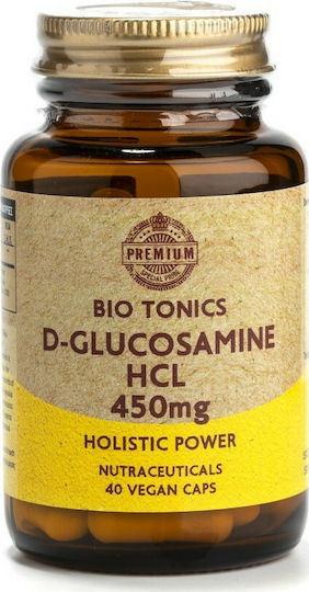 Bio Tonics Premium D-Glucosamine HCL 450mg Supplement for Joint and Bone Health 40 Capsules