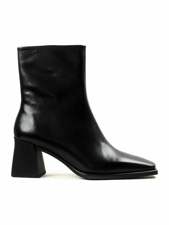 Hedda Leder Damen Chelsea Stiefeletten Schwarz