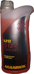 Mannol G12+ Coolant Αντιψυκτικό Παραφλού Ψυγείου Αυτοκινήτου G12+ Κόκκινο Χρώμα 1lt