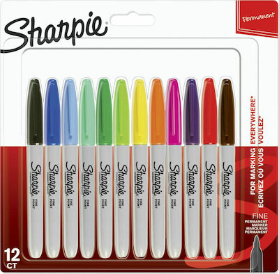 Sharpie Permanent Fine Design Markers Multicolour 12pcs 2065404