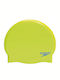 Speedo Plain Moulded Silicone Kids Swimming Cap Yellow