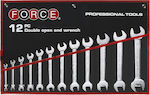 Force Set 12 German Wrenches with Socket Size 7-32mm