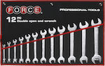 Force Set of 12 German Wrenches with Head Sizes from 7mm to 32mm