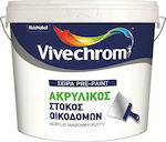 Vivechrom General-Purpose Putty Filler Ready-Made / Acrylic Οικοδόμων White 800gr