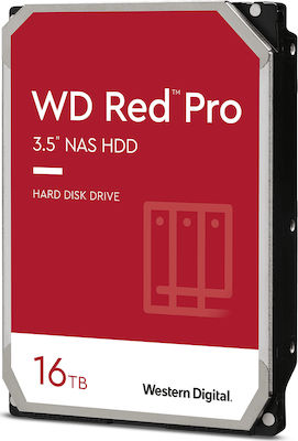 Western Digital Red Pro 16TB HDD Festplatte 3.5" SATA III 7200Umdrehungen pro Minute mit 512MB Cache für NAS