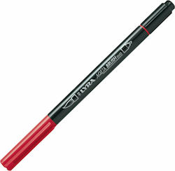 Lyra Aqua Brush Duo Design Marker 2mm Red