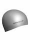 Speedo Plain Flat Silicone Adults Swimming Cap Silver