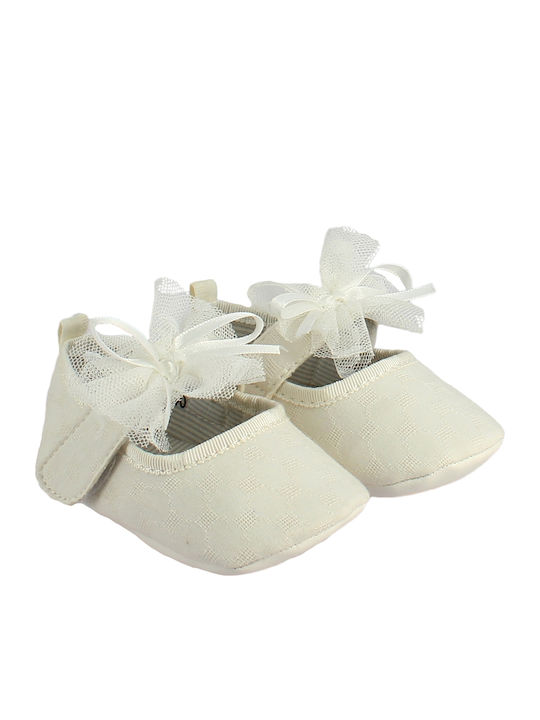 IQ Shoes Βρεφικές Μπαλαρίνες Αγκαλιάς Λευκές Diana 140