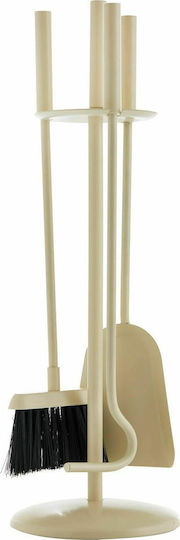 Zogometal Fireplace Tool Set with Stand Holder Ivory Coast