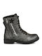 Rider Anatomisch Lederne Kinderstiefel mit Reißverschluss Silber
