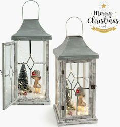 Parisis Wooden Lantern Gray 3 Pieces