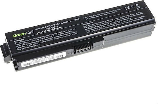 Green Cell Compatible Battery for Toshiba Satellite C650/C650D/C660/C660D/L650D with 6600mAh