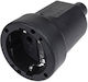 SAS Waterproof Female Schuko Plug Black IP44
