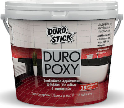 Durostick Duropoxy Gresie de umplere a rosturilor de țiglă Epoxi / 2 componente și adeziv pentru gresie și faianță Alb 1kg ΝΤΠΟ01