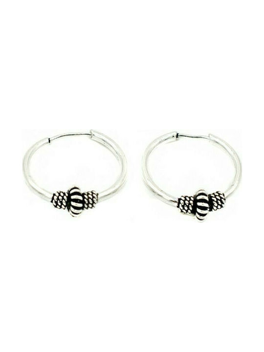 Silver earrings Silver hoops earrings - AKFS19