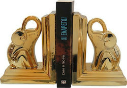 Stone Bookend in Gold Color 18x9x14.5cm.