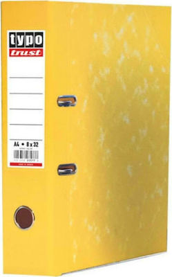 Typotrust Arc Ring Binder 8/32 for A4 Paper with 2 Rings Yellow