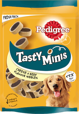 Pedigree Tasty Minis Λιχουδιά Σκύλου με Μοσχάρι και Τυρί 140gr