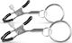 Easytoys Metal Nipple Clamps with Ring Σφιγκτήρες Θηλών σε Ασημί Χρώμα