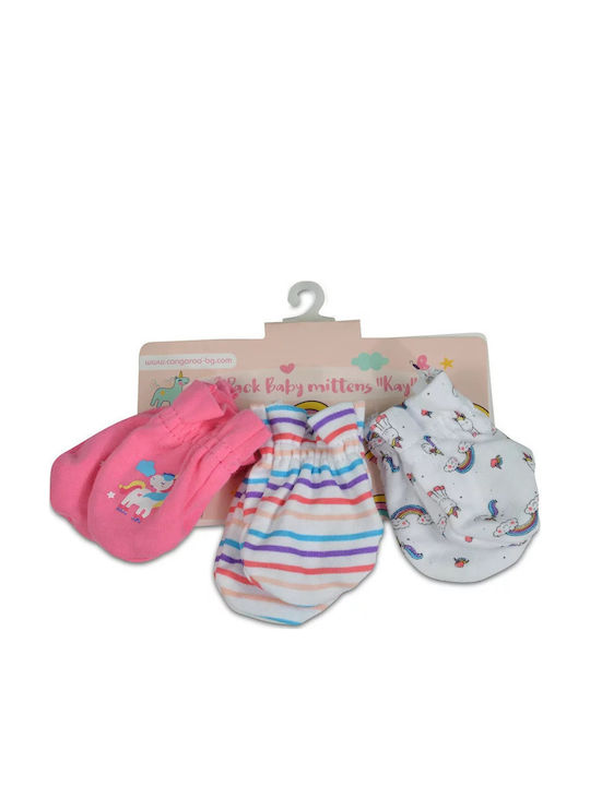 Set Mănuși pentru copii MIttens pentru Nou-născut Roz 3buc
