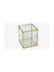 Faitakis Pack Kerzenhalter Metall Gold 8.5x8.5x10cm 1Stück