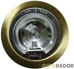 Aca Round Metallic Recessed Spot with Socket G4 Gold 7.2x7.2cm. 1pcs Aca Round Metallic Recessed Spot with Socket G4 Gold 7.2x7.2cm. 1pcs