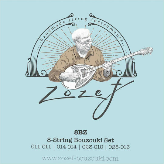 Zozef 8BZ Einstellen Versilbert Bouzouki-Saiten 11 - 28 Zoll