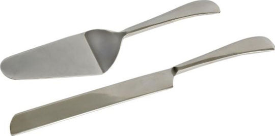 InTheBox Metallic Serving Utensil Set Silver Curve 2pcs