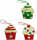 Hanging Cupcake Felt Christmas Tree Ornament 10x12cm Various Designs