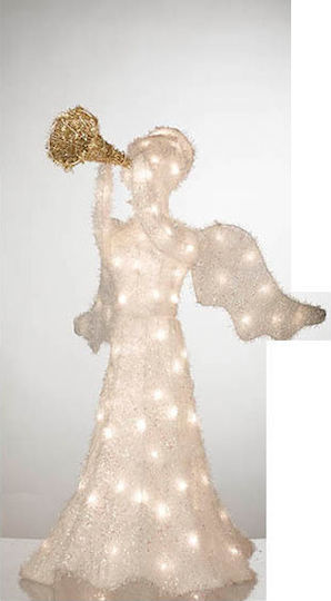 JK Home Decoration Φωτιζόμενη Χριστουγεννιάτικη Φιγούρα Αγγελάκι