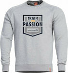 Pentagon Hawk "Train Your Passion" Sweater Sweatshirt Melange in Gray Farbe K09019-TP-16