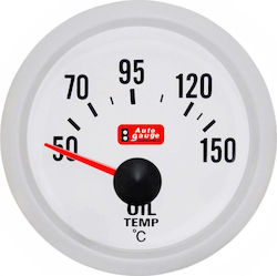 Auto Gauge Όργανο Θερμοκρασίας Λαδιού Αυτοκινήτου Λευκό