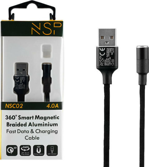 NSP NSC02 USB 2.0 to Micro USB Cable Black