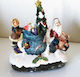 SP Souliotis Illuminated Christmas Plastic Figure Height 12cm Santa Claus