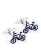Senza Steel Cufflinks in Blue Color