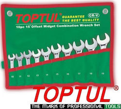 Toptul GAAA1002 Σετ Γερμανοπολύγωνα με Mέγεθος από 10mm έως 19mm 10τμχ