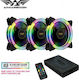 Armaggeddon Nimitz Ring III Kit Case Fans 120mm (1000rpm / 16cfm) with RGB Lighting and 4-Pin Molex Connection
