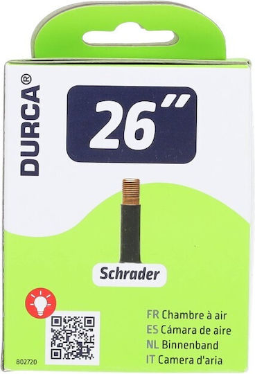 Durca 802720 Fahrradschlauch-Innenrohre 26" x 1.5" / 2.2" A/V