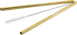 Ecoffee Cup Metallische Goldene Strohhalme mit Bürste