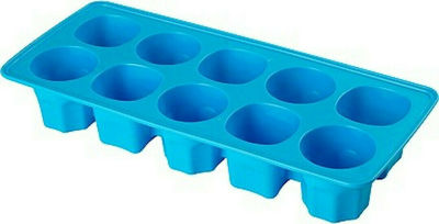 Hega Hogar Silicone Ice Cube Tray 10 Slots Blue