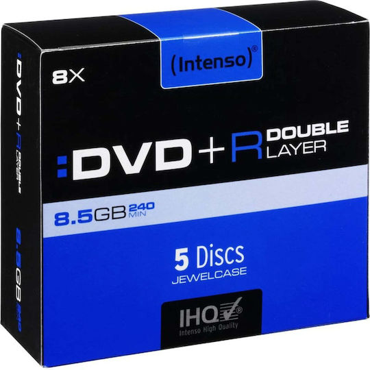 Intenso Beschreibbare DVD+R 8x Doppelschicht 8.5GB 5Stück