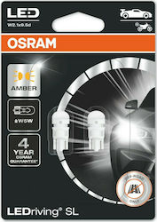 Osram Lămpi Autoturismului & Motocicletei Ledriving SL Yellow T10 LED Portocaliu 12V 0.5W 2buc