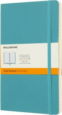 Moleskine Caiet A5 Cu dungi cu Elastic Albastru